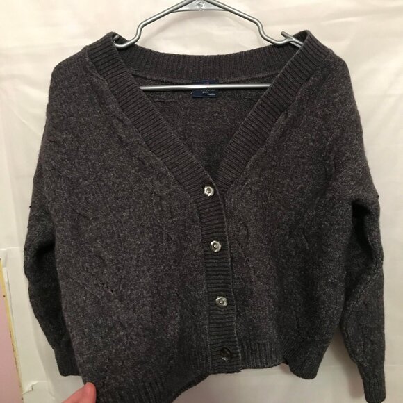 Daniel Hechter Paris Womens Cable Knit Cardigan Small Wool Fall Core - Picture 2 of 7